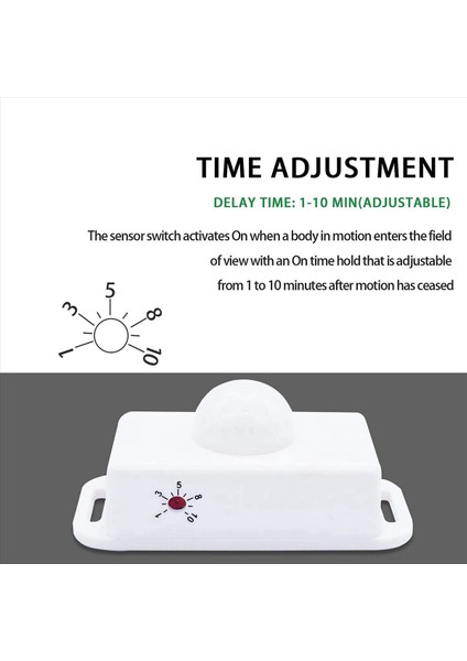 5x Dc 12V 24V Pır Hareket Sensörü Fonksiyon Denetleyicisi LED Anahtar Gövde Kızılötesi Anahtar Zamanlayıcı LED Şeritler Için Beyaz (Yurt Dışından) fiyatları