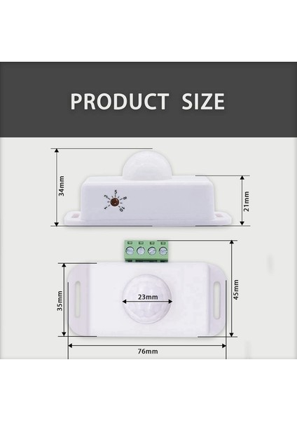 5x Dc 12V 24V Pır Hareket Sensörü Fonksiyon Denetleyicisi LED Anahtar Gövde Kızılötesi Anahtar Zamanlayıcı LED Şeritler Için Beyaz (Yurt Dışından) fırsatları