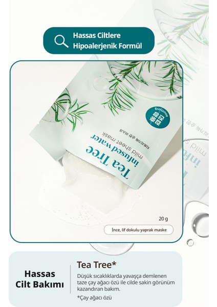 Tea Tree Infused Water Mild Sheet Mask - Yatıştırıcı Çay Ağacı Maskesi indirimleri