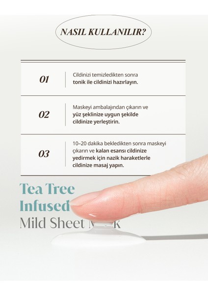 Tea Tree Infused Water Mild Sheet Mask - Yatıştırıcı Çay Ağacı Maskesi
