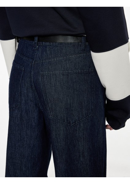 Pamuklu Normal Bel Kemer Detaylı Rahat Kalıp Baggy Jean Pantolon - Baggy Jeans modelleri