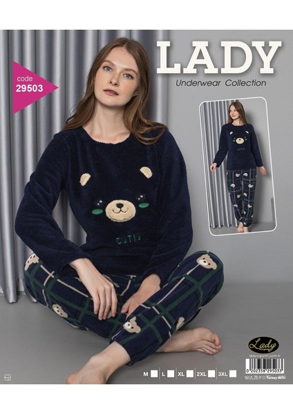 Lady Underwear Collection Teddy Pelüş 2'li Pijama Takımı