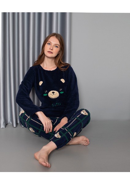 Lady Underwear Collection Teddy Pelüş 2'li Pijama Takımı modelleri