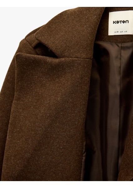 Cepli Uzun Kollu Kemerli Kruvaze Uzun Kaşe Kaban fırsatları