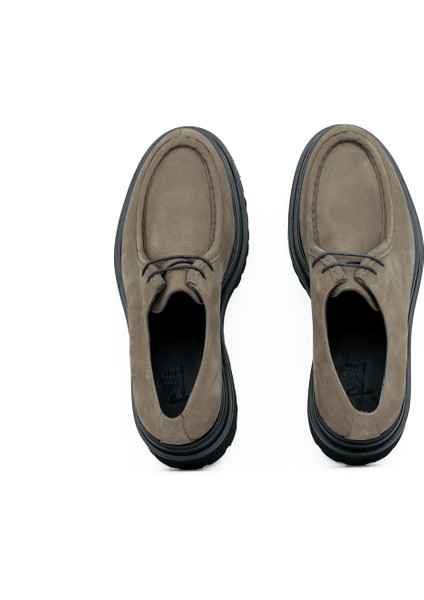 Hakiki Nubuk Deri Modern Haki Loafer Erkek Ayakkabı Eva Taban - 3094 modelleri