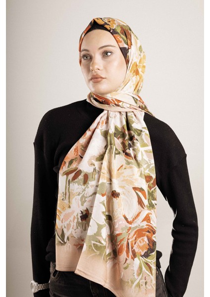 Desenli Pamuk İpek Şal Desen-2 modelleri