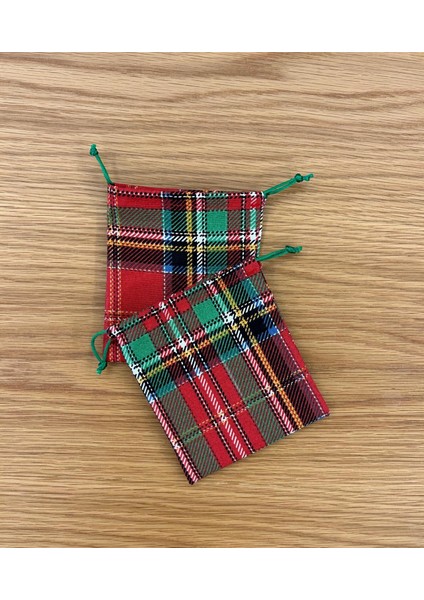 Hediye Paketi 12X14 cm Kareli Hediye Kesesi Kumaş modelleri