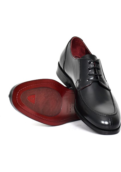 Hakiki Açma Deri Siyah Erkek Kösele Ayakkabı Bağcıklı - K1620 modelleri