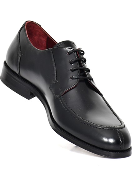 Hakiki Açma Deri Siyah Erkek Kösele Ayakkabı Bağcıklı - K1620 indirimleri