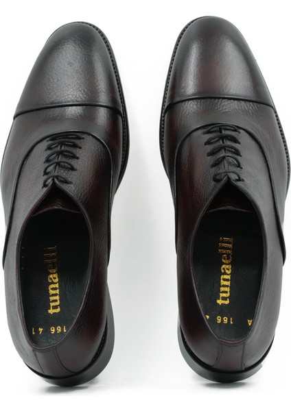 Hakiki Deri Bordo Klasik Erkek Kösele Ayakkabı - K166 indirimleri