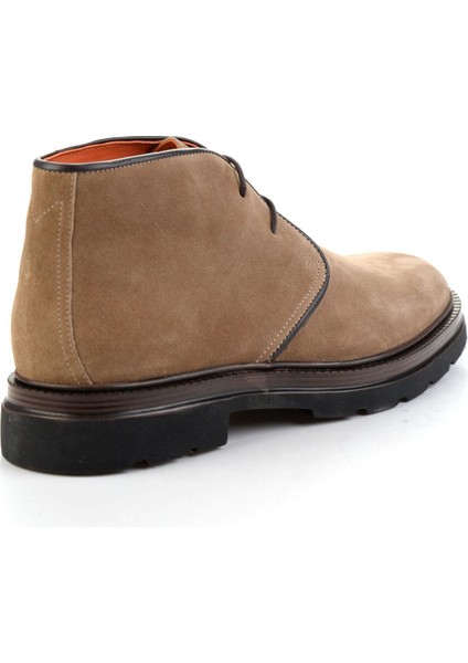 Taupe Hakiki Deri Erkek Bot & Bootie E02648611702 modelleri