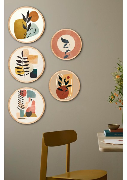 Notpa Dekorize Mdf 5 Parça Çerçeve Görünümlü Tablo Set 5003 50 x 70