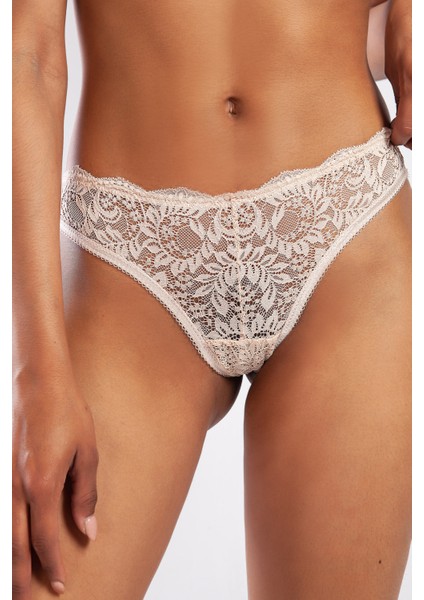 Gcolors Brazillian Külot, Kadın Dantelli Ten Brezilyan Külot