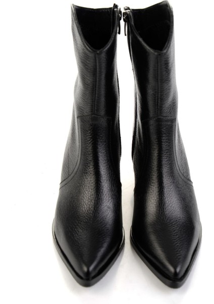 Siyah Hakiki Deri Kadın Bot & Bootie K02140000403 fırsatları