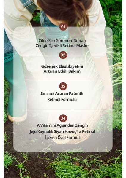 Black Carrot Vita-A Retinol Lifting Gel Sheet Mask - Siyah Havuç Özlü Retinol Yüz Maskesi modelleri