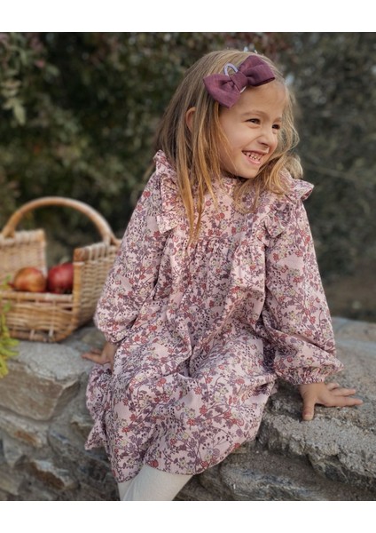 Elbise 2-8 Yaş Pudra Pembe