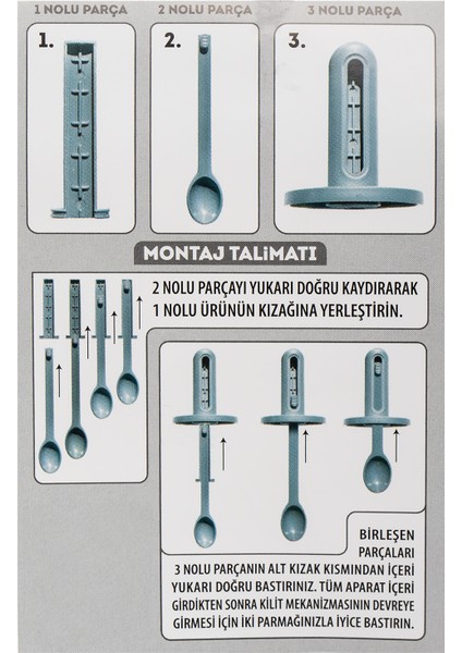 4362 Kaydırmalı Kaşıklı Baharatlık Seti 6'lı Şeffaf - Cappucino indirimleri