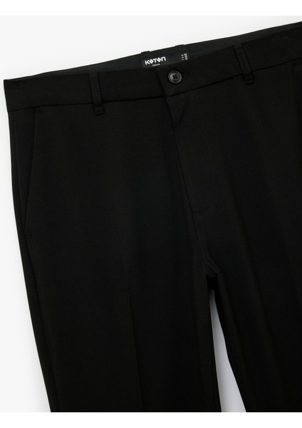 Slim Fit Cep Detaylı Viskon Karışımlı Kumaş Pantolon modelleri