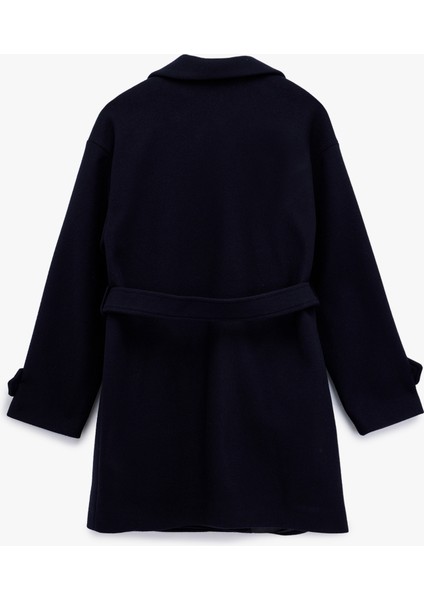 Cepli Kruvaze Uzun Kollu Kemerli Kaşe Kaban fiyatları