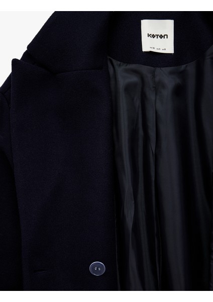 Cepli Kruvaze Uzun Kollu Kemerli Kaşe Kaban fırsatları