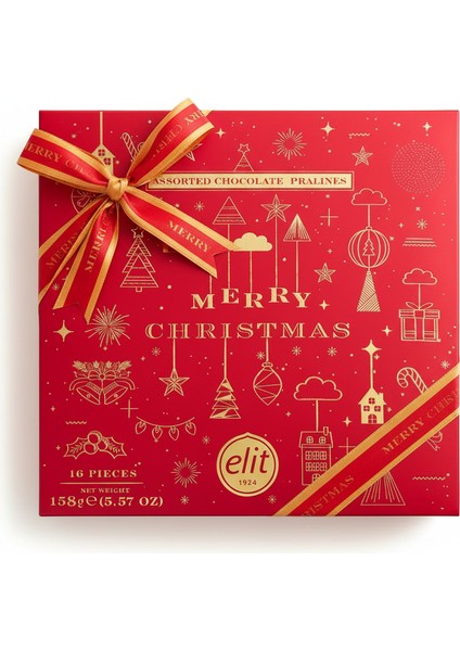 Merry Christmas Kirmizi Spesiyal Kutu 158 gr Glutensiz modelleri