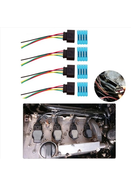 8set Audi A3 A4 A5 A6 Tt Vw Passat Jetta 1J0973724 Için 8set Ateşleme Konnektörü Kablo Çekme Kablo Fişi (Yurt Dışından) modelleri