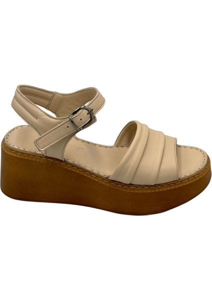 Kadın Yüksek Taban Ortapedi Sandalet Hakiki Deri 241566