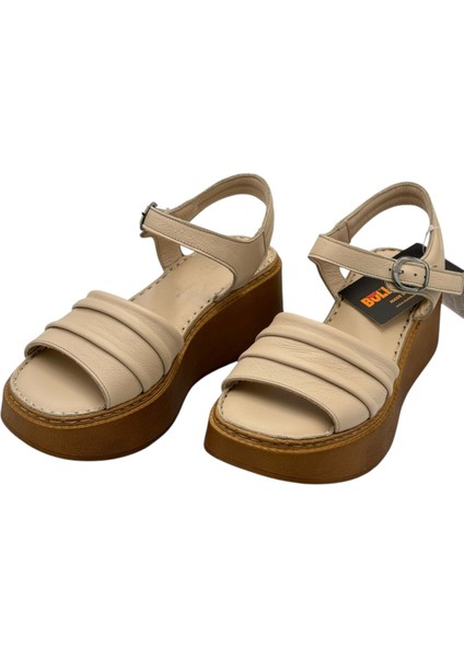 Kadın Yüksek Taban Ortapedi Sandalet Hakiki Deri 241566 modelleri