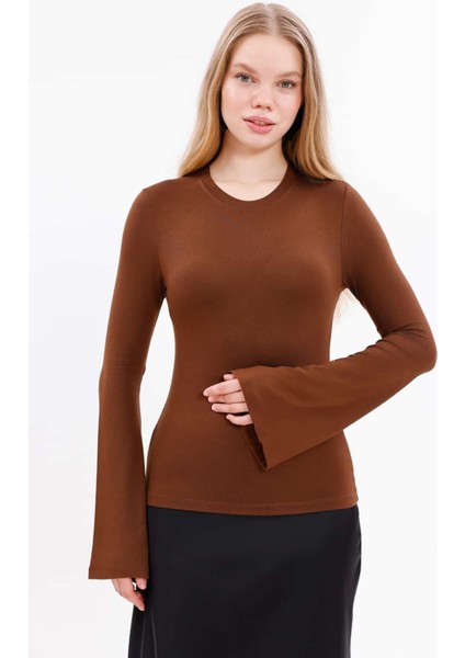 Kadın Ispanyol Kol Body – Kahverengi modelleri