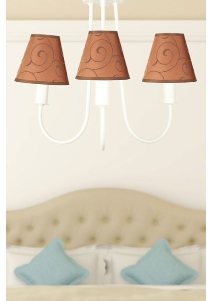 Elina 3.lü Avize Beyaz No:08