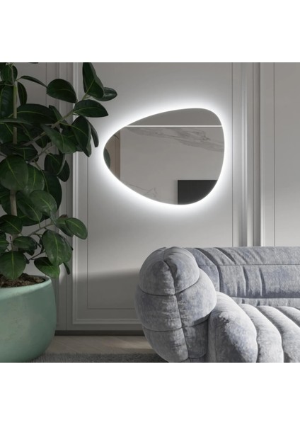 Nova LED Ayna – Modern Geometrik Formlu Duvar Aynası