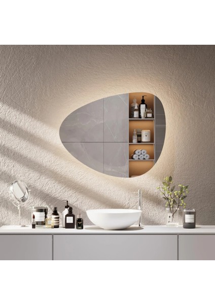 Nova LED Ayna – Modern Geometrik Formlu Duvar Aynası modelleri