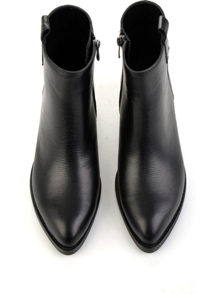 Siyah Hakiki Deri Kadın Bot & Bootie K02531254340 fırsatları