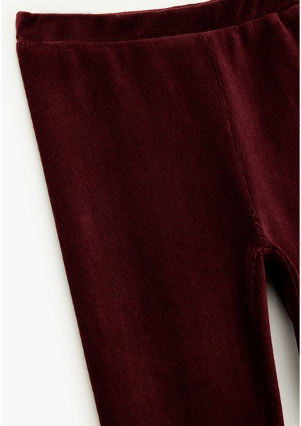 Beli Lastikli Yüksek Bel Basic Kadife Tayt modelleri