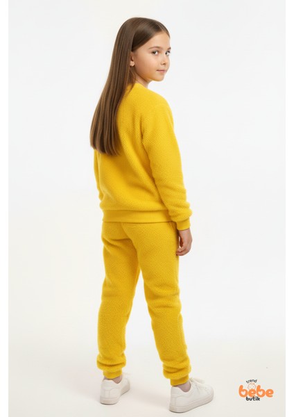 Sarı Tweety Nakışlı Welsoft Polar Kız Çocuk Eşofman Takımı ,sıcak, Yumuşak, Kışlık Pijama Takımı fırsatları