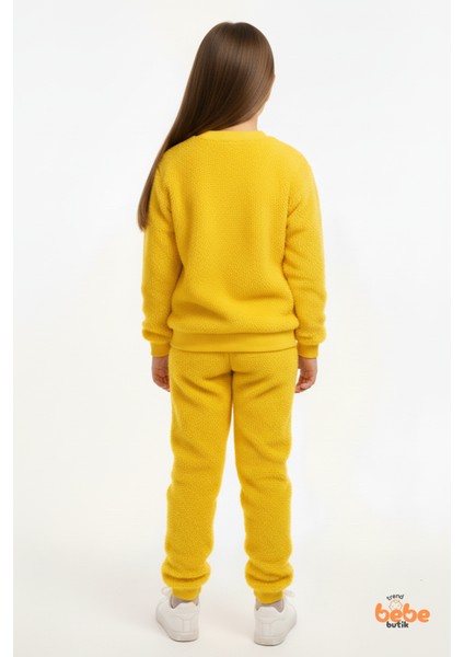 Sarı Tweety Nakışlı Welsoft Polar Kız Çocuk Eşofman Takımı ,sıcak, Yumuşak, Kışlık Pijama Takımı indirimleri