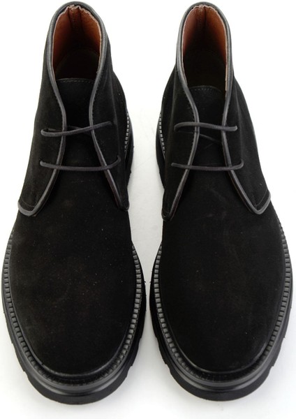 Siyah Hakiki Deri Erkek Bot & Bootie E02648611702 fırsatları