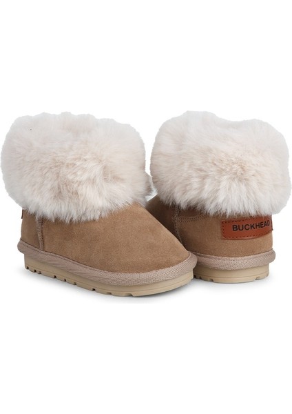 Kız Çocuk Furly Tüylü Kısa Bot Bej BUCK3064 fırsatları