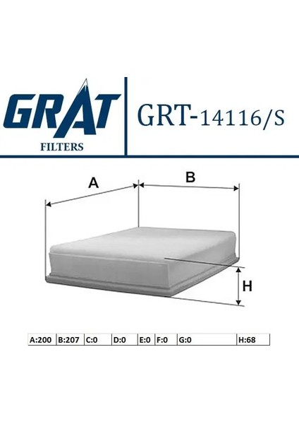 14116S Hava Filtresi 13356945