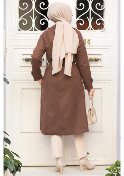 Kemerli Kahverengi Tesettür Kaban 61210KH fırsatları
