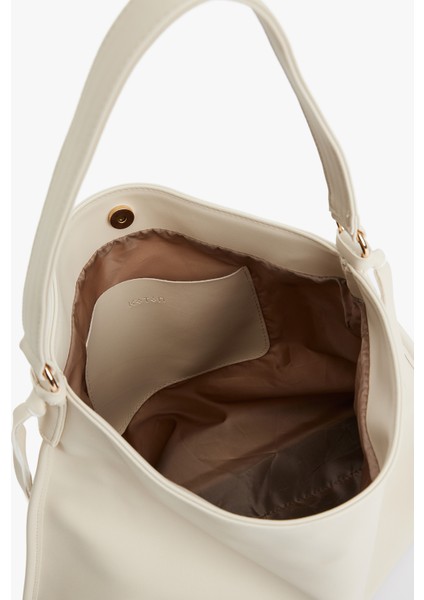 Metal Aksesuarlı Saplı Suni Deri Büyük Tote Çanta indirimleri