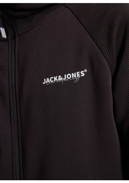 Kapüşon Yaka Siyah Erkek Sweatshırt 12278609_JJTHATCHER Sweat Zıp Hood fırsatları