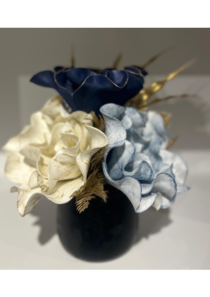 Küçük Siyah Cezve Saksı Aranjman Çiçek