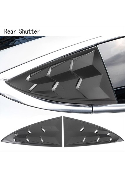 Araba Arka Cam Üçgen Dış Dekor Panjurları Spoiler Tesla Için Deklanşör Kapağı Model 3 2017-2021 Siyah (Yurt Dışından) fiyatları