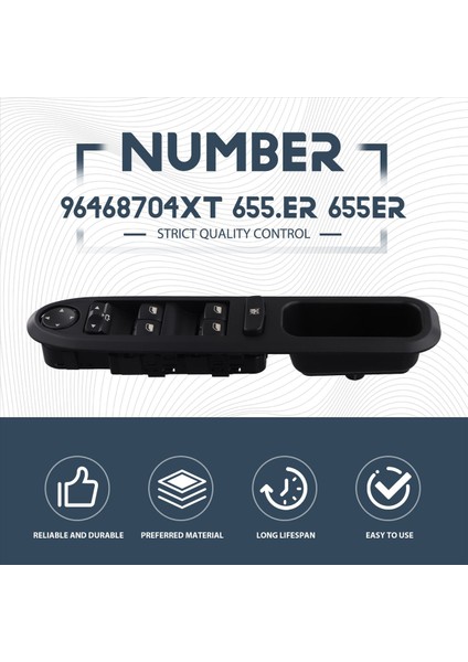 96468704XT Araba Penceresi Regülatör Anahtarı Peugeot 407 Saloon Coupe 2004-2014 655 Er (Yurt Dışından) fırsatları