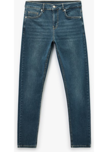 Normal Bel Pamuklu Cepli Skinny Fit Jean Pantolon - Michael Jean