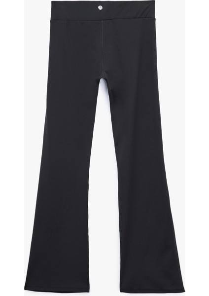 Asimetrik Yüksek Bel Dar Kesim Ispanyol Paça Spor Tayt fiyatları