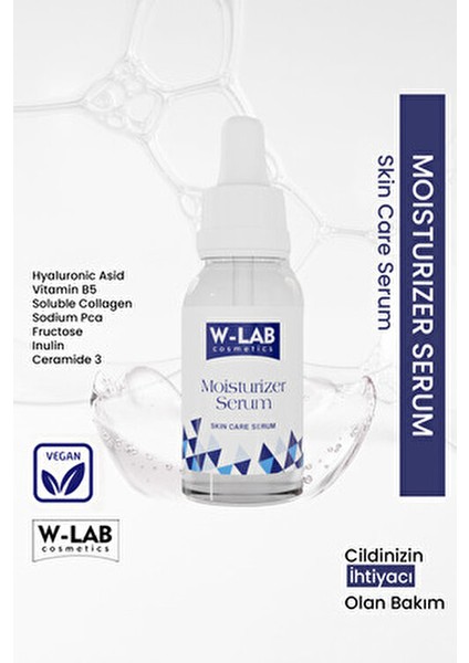 Kozmetik Nemlendirici Serum Hyaluronik Asit İçerikli 30 ml Cilt Bakım Ürünü modelleri