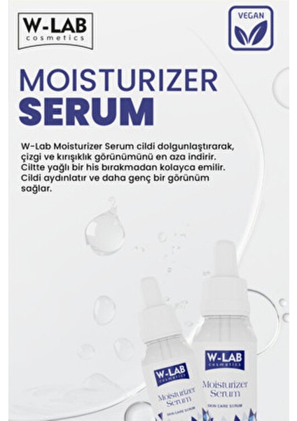Kozmetik Nemlendirici Serum Hyaluronik Asit İçerikli 30 ml Cilt Bakım Ürünü
