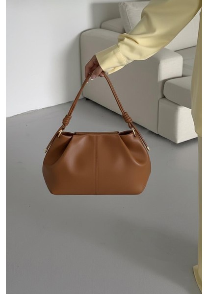 Lagraccio Paris Kadın Brale Yumuşak Deri El ve Omuz Çantası Taba